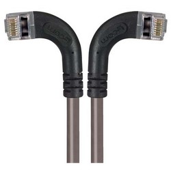 超5类屏蔽直角型跳线，右出线/左出线，灰，5英尺（1.5米）的图片