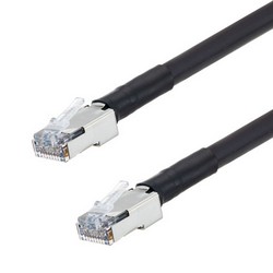 Double Shielded Cat5e Outdoor High Flex PoE Industrial  Ethernet Cable, RJ45, BLK, 15.0ft的图片