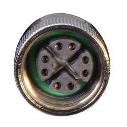 超6类M12 8针X编码SF/UTP工业级线缆，M12公头/M12母头，2米的图片