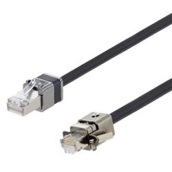 Category 7 S/FTP Die-Cast RJ45 Zero-Halogen TPU Jacket GigE Patch Cable, BLK, 3.0m的图片