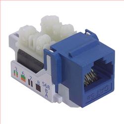 超5类Keystone水晶头母座，110/RJ45（8×8）水晶头，EIA568A/B，蓝的图片