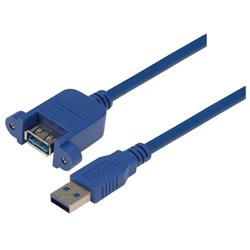 USB 3.0线缆，A型母头面板安装/A型公头，0.5m的图片