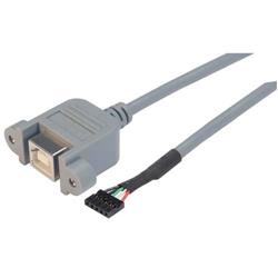 USB B型线缆，穿壁式母头/排母，3米的图片