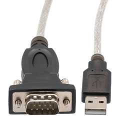 USB 2.0转RS232线缆组件，USB Type A公转DB9公，PVC(聚氯乙烯)，2米的图片