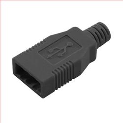 USB A型连接器后壳，黑，低烟无卤的图片
