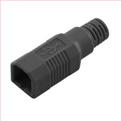 USB B型连接器后壳，黑，低烟无卤的图片