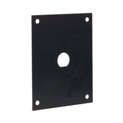 通用铝制子面板，带1个直径0.5in/1.3cm的D型孔，黑色的图片