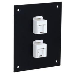 Universal Sub-Panel, 2 110 Category 5e Tool-less PoE+ Compliant Jacks的图片
