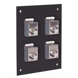 通用子面板，带4个110型屏蔽式6类插座，RJ45 EIA568的图片