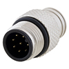 M12 8 Position A-code Mold Connector, Male, Shielded的图片