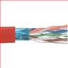 6类,PVC,带有箔屏蔽, 4对绞合,26AWG,1,000 ft/305m 线轴包装包装, 红色的图片