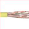 超5类UTP线缆，阻燃级护套，4对24AWG实心导线，黄，1000英尺（305米）的图片