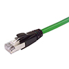Plenum Rated Shielded Category 6a Cable, RJ45 / RJ45, 23AWG Solid, Green 2.0ft的图片