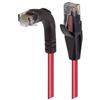6类直角型RJ45以太网跳线，直通/直角下出线，红，15英尺（4.6米）的图片