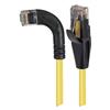6类直角型RJ45以太网跳线，直通/直角左出线，黄，10英尺（3米）的图片