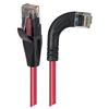 6类直角型RJ45以太网跳线，直通/直角右出线，红，15英尺（4.6米）的图片