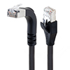 Braid Shielded Category 5e High Flex Right Angle Ethernet Cable, Straight/Right Angle Up, 0.5m的图片