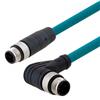 Category 5e M12 4 Position D code Double Shielded  Industrial Cable, Right Angle M12 M / M12 M, 3.0m的图片