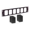 通用机架面板套件，黑色，配6个黑色钢制子面板的图片